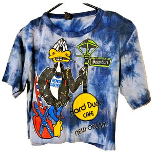 Vintage Hard Rock Cafe Duck New Orleans French Bourbon Single Stitch Tie Dye Tee